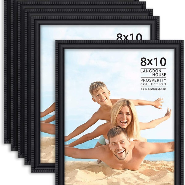 Picture Frame 8 x 10 inches for Desk Top or Wall in  Black