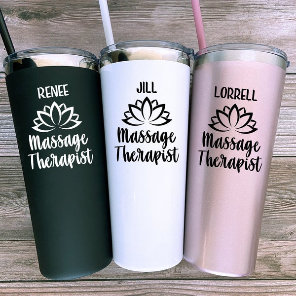 Personalized Massage Therapist Gift, Masseuse Gift, Massage Therapist Tumbler, LMT Graduation, LMT Gift, Licensed Massage Therapist Cup