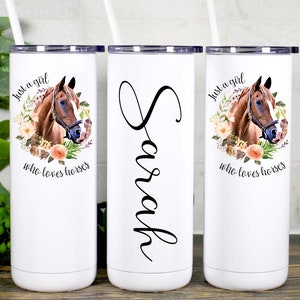 Horse Gifts for Women, Horse Gifts for Girls, Personalized Horse Tumbler, Horse Trainer Gift, Horse Lover Gift, Equestrian Gifts