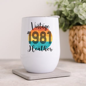Birthday Wine Tumbler: You Choose the Year - Stainless Steel, Double-Walled