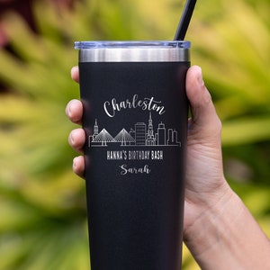 Charleston Tumbler, Charleston Trip Cup, Charleston Girls Trip Tumbler, Charleston Bachelorette, Girls Trip Gift, skinny tumbler