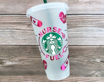 Nurse Starbucks Cup Personalized, Nurse Gift, Nurse Cup, Reusable Venti Cold Cup, Nurse Tumbler, Nurse Appreciation, Nurse Fuel Cup,