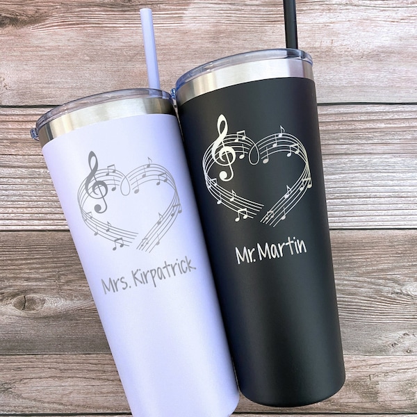 Music Teacher Gift Personalized, Band Teacher Tumbler, Band Director Gift, Piano Teacher Gift, Marching Band Gift, Teacher Appreciation