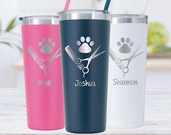 Gift for Pet Groomer, Dog Groomer Gift, Pet Grooming, Cat Groomer Gift, Personalized Tumbler for Pet Groomer, Dog Salon, Dog Groomer Squad