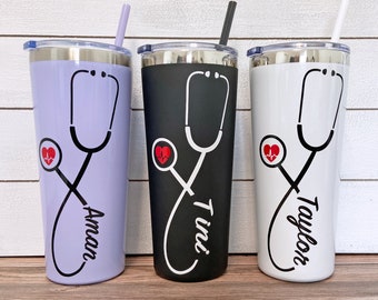 Healthcare Worker Appreciation Gift Personalized Engraved Nurse Tumbler Medical Student Gift RN Graduation Gift