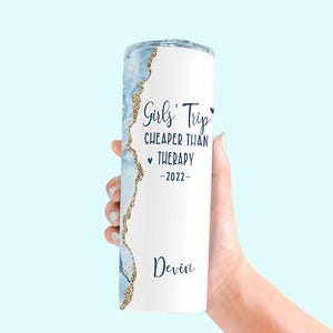 Girls Trip Tumbler: Cheaper Than Therapy - Girls Getaway Gift