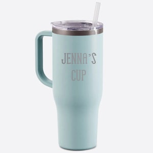 Custom Tumbler, Lead-Free Mug, Add Your Own Text Tumbler, Insulated Tumbler, Personalized Tumbler with Straw, Laser Engraved