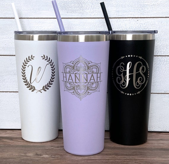 Monogrammed tumblers deals
