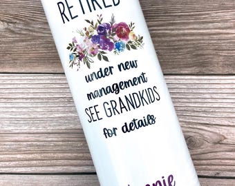 Personalized Grandma Tumbler: Retired Grandmother Gift