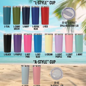 Personalized Palm Tree Vacation Tumbler: Engraved Stainless Steel, Bachelorette Gift image 11