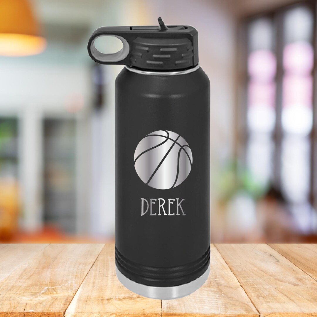 Personalized Sports Water Bottle: Laser Engraved Tumbler, 32 Oz - Etsy