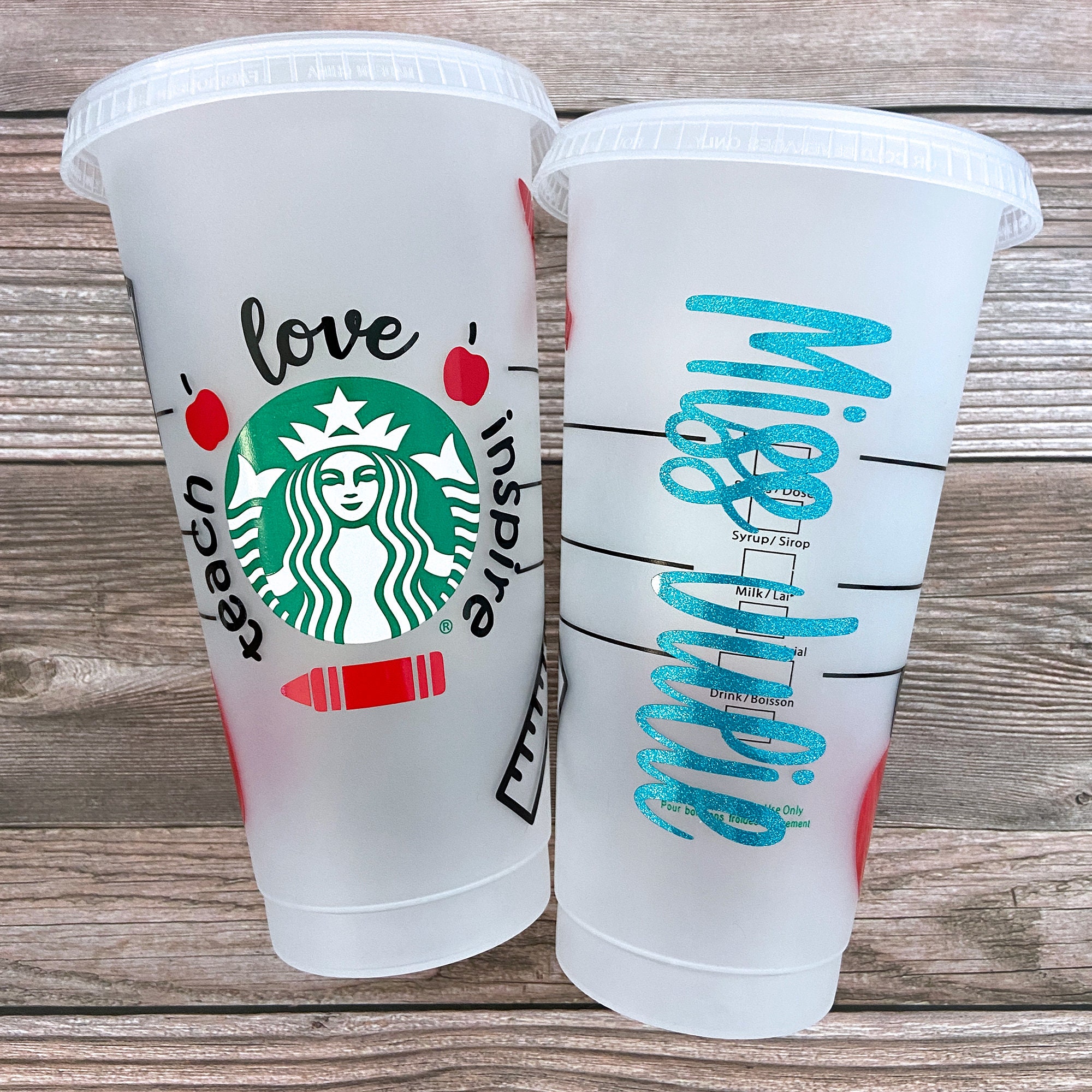 Teacher Starbucks Cup  Gift For Teacher Personalized Tumbler With Name  Custom Reusable Hot Cup Lid Appreciation Day - Yahoo Shopping