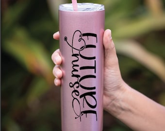 Personalized Nurse Tumbler with Stethoscope Design | Medical Appreciation Gift | Custom Engraved Stainless Steel Cup