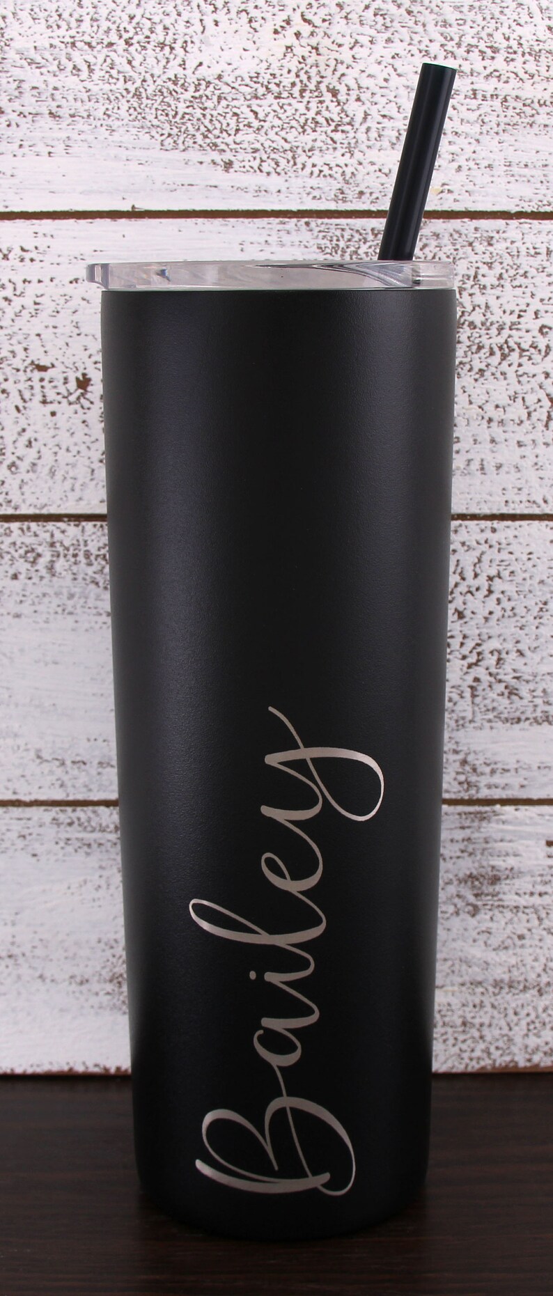 Laser Engraved Skinny Tumbler 20oz Personalized Tumbler Etsy