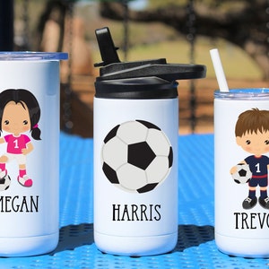 Soccer Water Bottle Personalizations, Soccer Gift for Girls, Soccer Tumbler for Boys, Water Bottle with Name, Soccer Team Gift, Banquet Gift