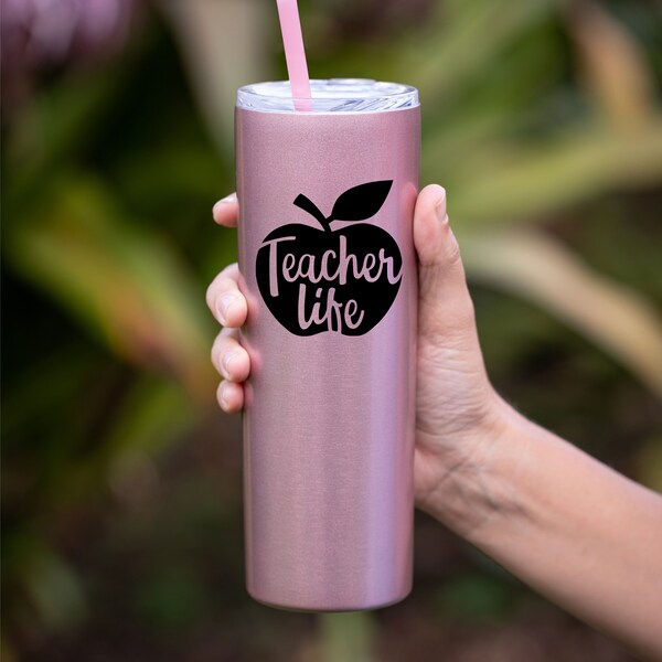 Personalized Teacher Tumbler, Stainless Steel, Teacher Appreciation Gift