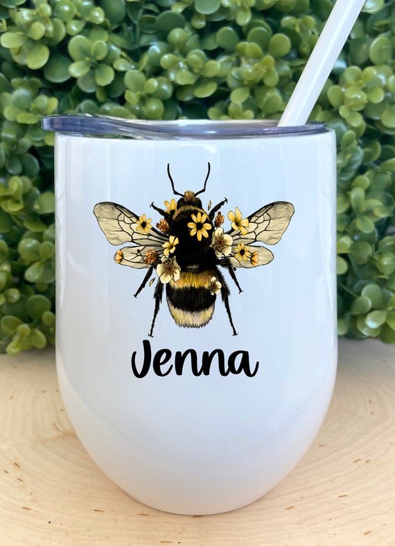 Bee Tumbler, Bee Wine Cup, Honey Bee Gifts, Bee Gifts for Women, Gift for Bee  Lover, Save the Bees, Bee Lover Gifts, Birthday Gift for Women 