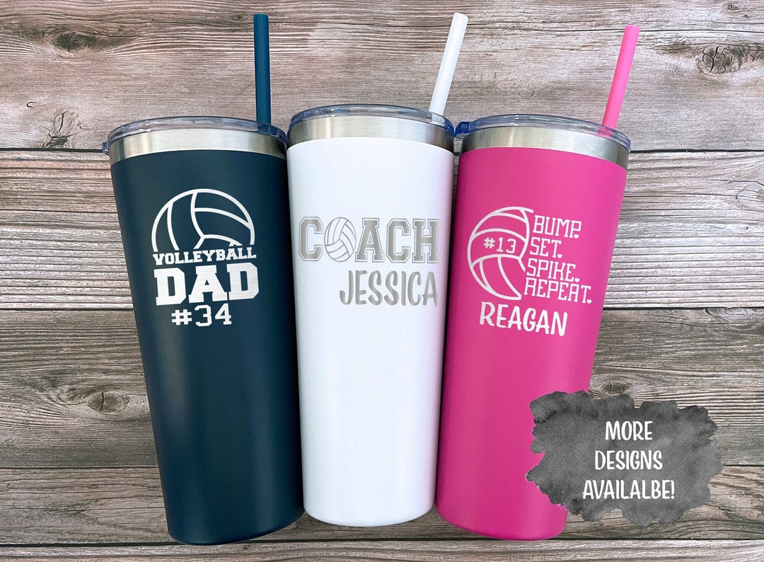 Personalized Volleyball Tumbler, Volleyball Gifts, Volleyball Mom