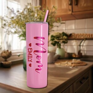 Personalized Mom Tumbler with Kids Names: Grandma Gift