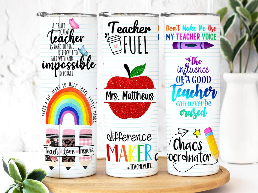 Teacher Gift Personalized, Personalized Teacher Tumbler, Teacher Cup ...