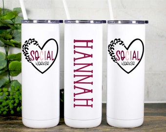 Social Worker Gift, Personalized Social Worker Tumbler, Social Services Cup, Case Worker Gift, Social Work Gift, Case Worker Tumbler