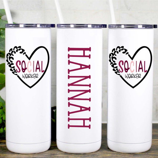 Social Worker Gift, Personalized Social Worker Tumbler, Social Services Cup, Case Worker Gift, Social Work Gift, Case Worker Tumbler