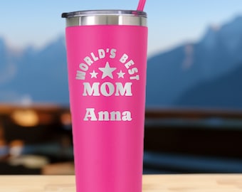 Personalized 'World's Greatest' Stainless Steel Tumbler, Engraved Gift