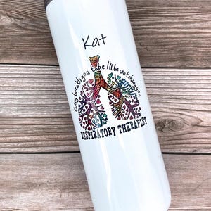 Respiratory Therapist Gift, RT Gift, Respiratory Therapy Tumbler, Rrt Graduation Gift, RT Student, Personalized Skinny Tumbler For RRT