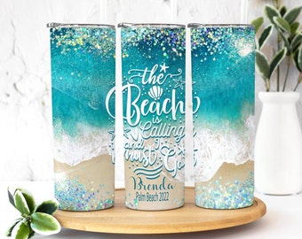 Beach Vacation Tumbler Personalized, Family Vacation Cups, Beach Vacation Tumbler, Family Trip Gift, Bachelorette Trip, Girls Trip Tumbler