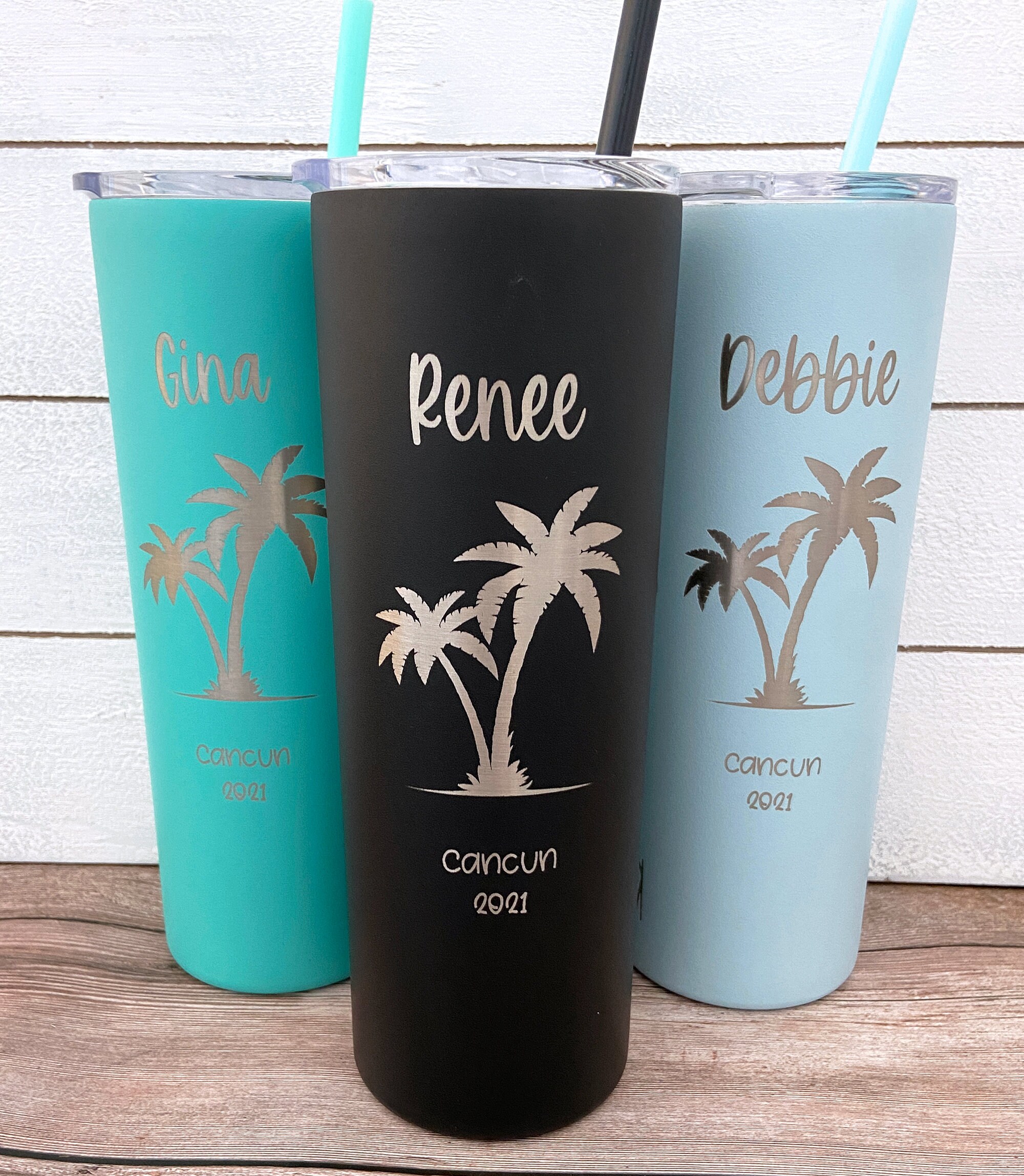 Personalized Vacation Tumbler Family Vacation Cups Beach Etsy