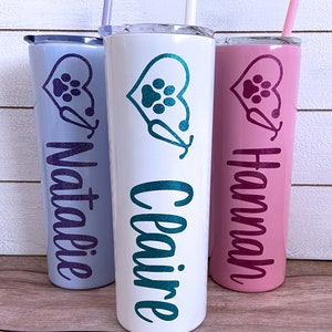 Veterinarian Vinyl 20oz Tumbler - Vet Tech Week, Vet Gift, Vet Assistant, Personalized Veterinarian Tumbler, Vet Tech Tumbler, Vet Grad