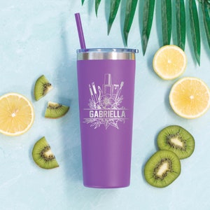 Personalized Nail Tech Tumbler: Laser Engraved Stainless Steel Cup