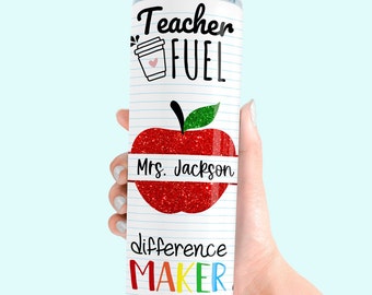Personalized Teacher Tumbler: Stainless Steel Teacher Appreciation Gift