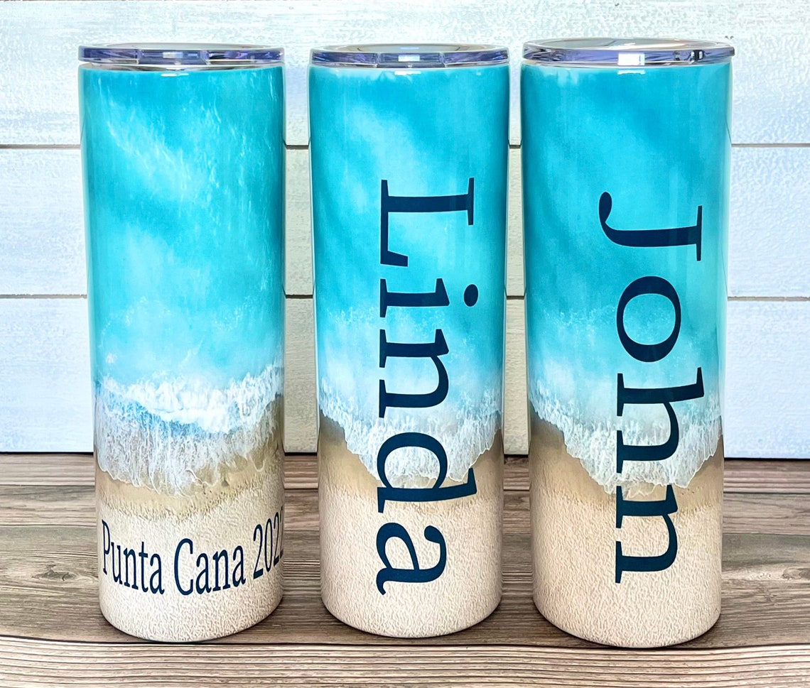 Personalized Beach Vacation Tumbler Family Vacation Cups Etsy