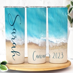 Personalized Beach Vacation Tumbler, Family Vacation Cups, Beach Vacation Tumbler, Family Trip Gift, Bachelorette Trip, Family Reunion