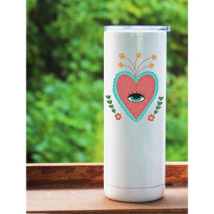 Personalized Sacred Heart Tumbler 20oz - Personalized Gift, Sacred Heart, Gift for Her, Hispanic Heritage, Sacred Heart Cup