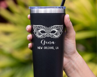 Mardi Gras Tumbler: New Orleans Bachelorette Party Cup Souvenir NOLA Trip