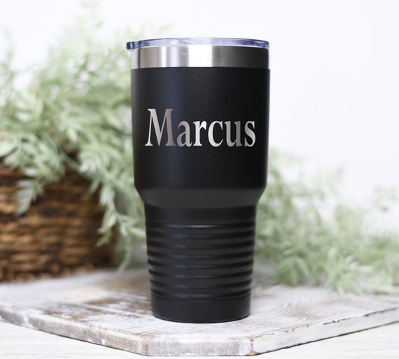 Laser Engraved 30 oz Tumbler, Custom Stainless Steel Cup with Straw
