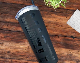 Personalized Black 22oz Tumbler: Groomsman Gift