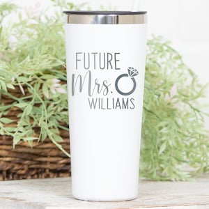 Future Mrs. Tumbler, Bride To Be Gift, Bride Tumbler, Personalized Future Mrs Gift, Bridal Shower Gifts, Bachelorette Party, Skinny Tumbler