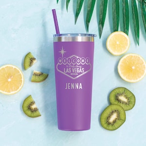 Las Vegas Trip Tumbler, Vegas Girls Trip Gift, Personalized Las Vegas Tumbler. Bachelorette Cups, Skinny Tumbler, Unique Girls Trip Mug
