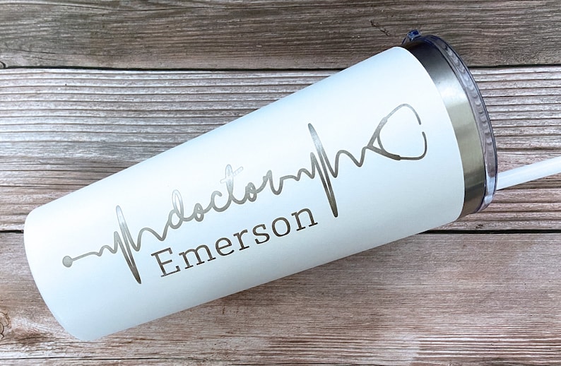 Doctor Gift Personalized Doctor Tumbler Stethoscope Doctor Etsy