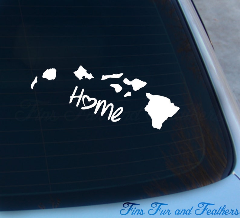Car Decal Home Decal HI Sticker Laptop Macbook State Decal Love Hawaii Decal