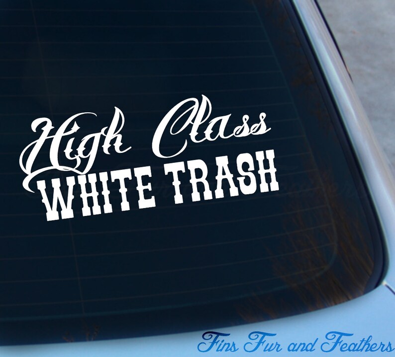 WHITE TRASH PRINCESS HELMET STICKER