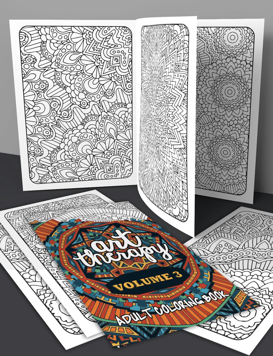 Adult Coloring Book Art Therapy Volume 3 Printable Coloring Book