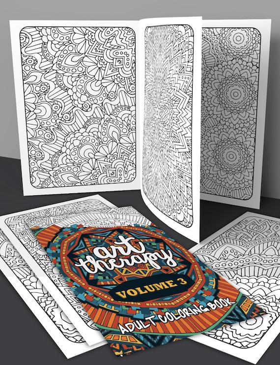 Adult Coloring Book Art Therapy Volume 3 Printable Coloring Book