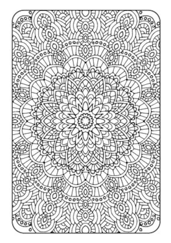 Art Therapy Printable Adult Coloring Book Downloadable PDF 20 Coloring  Pages for Adults With Bold Lines and Intricate Patterns 