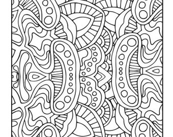 Adult Coloring Book Art Therapy Volume 2 Printable PDF Coloring Book  Digital Download, Print at Home 20 Adult Coloring Page Patterns 