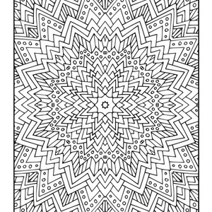 Adult Coloring Book Art Therapy Volume 3 Printable Coloring Book digital download, print & color 20 grown-up coloring page patterns image 5