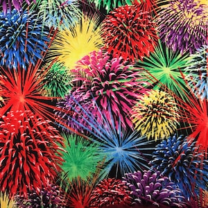Fireworks Fabric, 4th of July fabric, celebration fabric, firework display